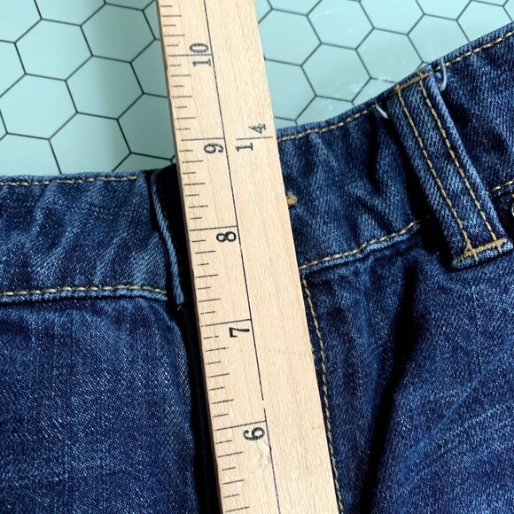 Talbots Boyfriend Flawless Five Pocket Jeans Womens 8 Petite Dark Wash Mid Rise - Picture 9 of 13